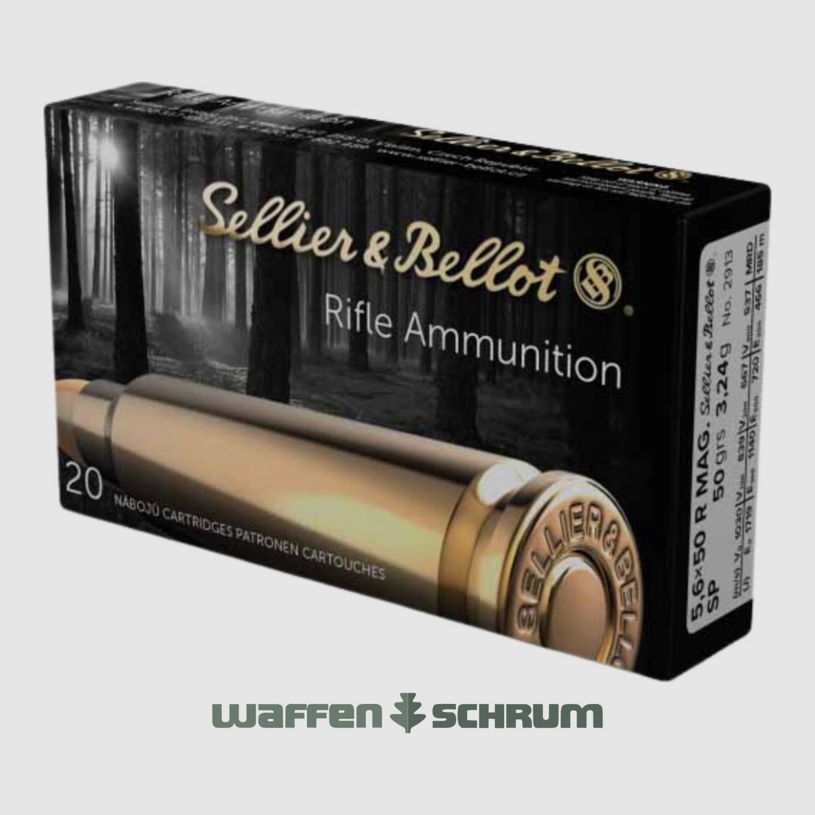 Sellier & Bellot Teilmantel 3,2g - 50gr. 5,6x50RMag