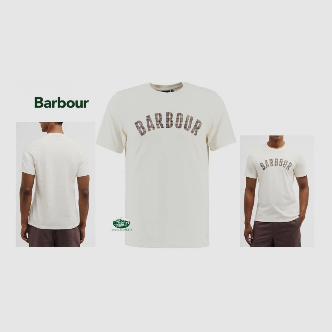 BARBOUR T-Shirt Berwick mit Frontlogo in Tartan
