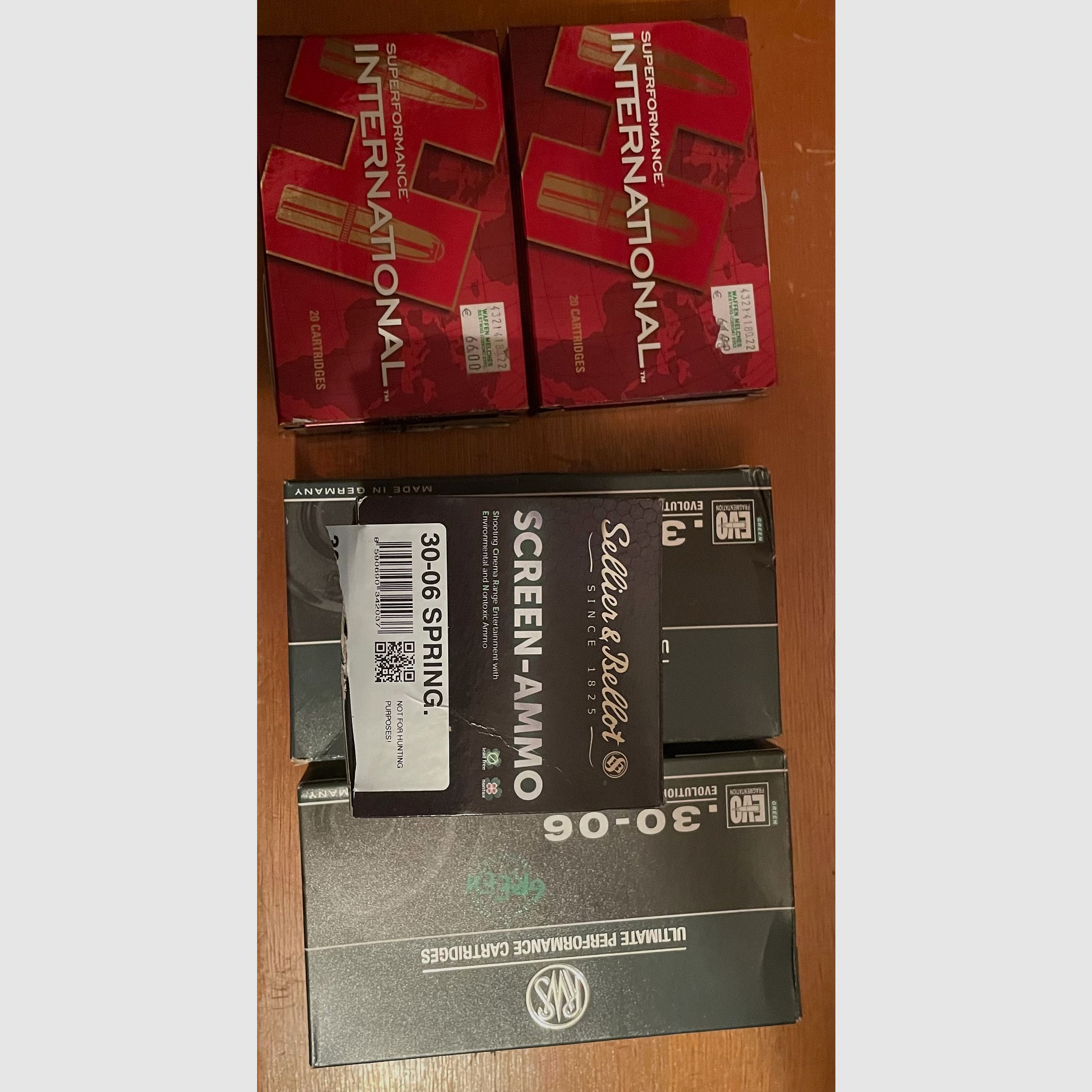 Munition .30/06 RWS EVO green und Hornady 83 Schuss