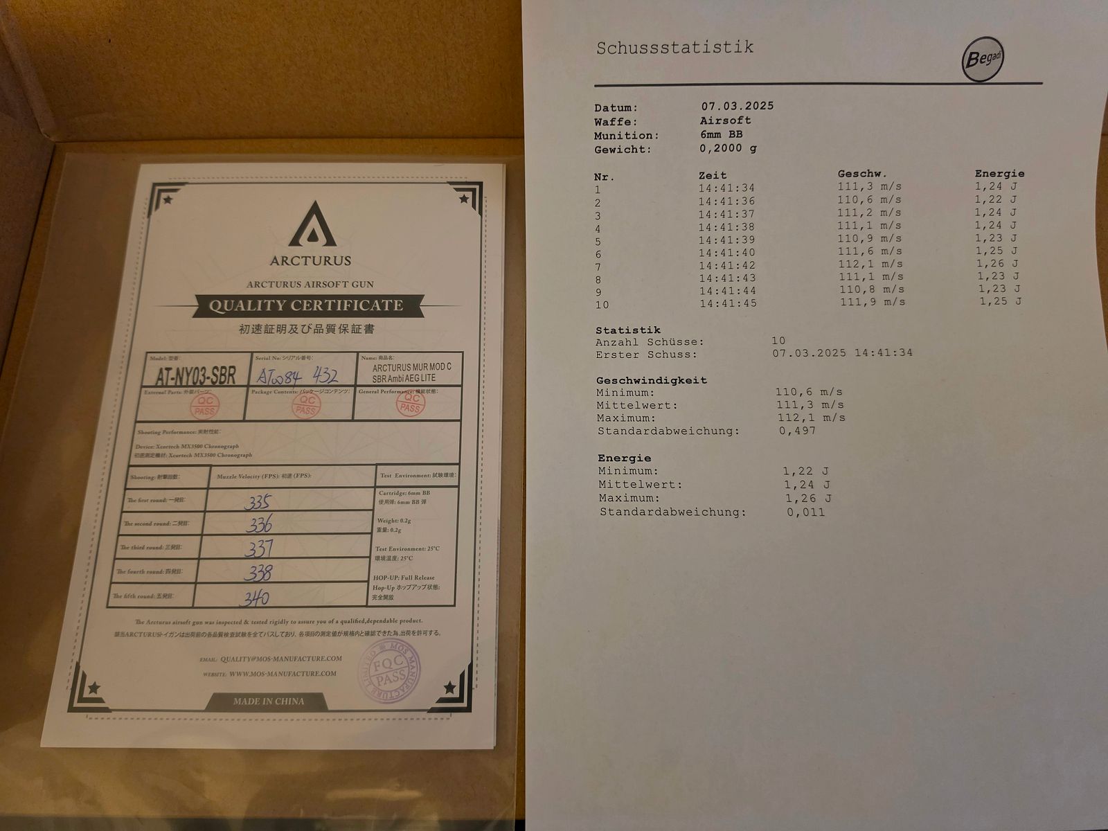 Arcturus MUR MOD C „SBR“ Begadi Upgrade S-AEG inkl. Zubehör & Garantie