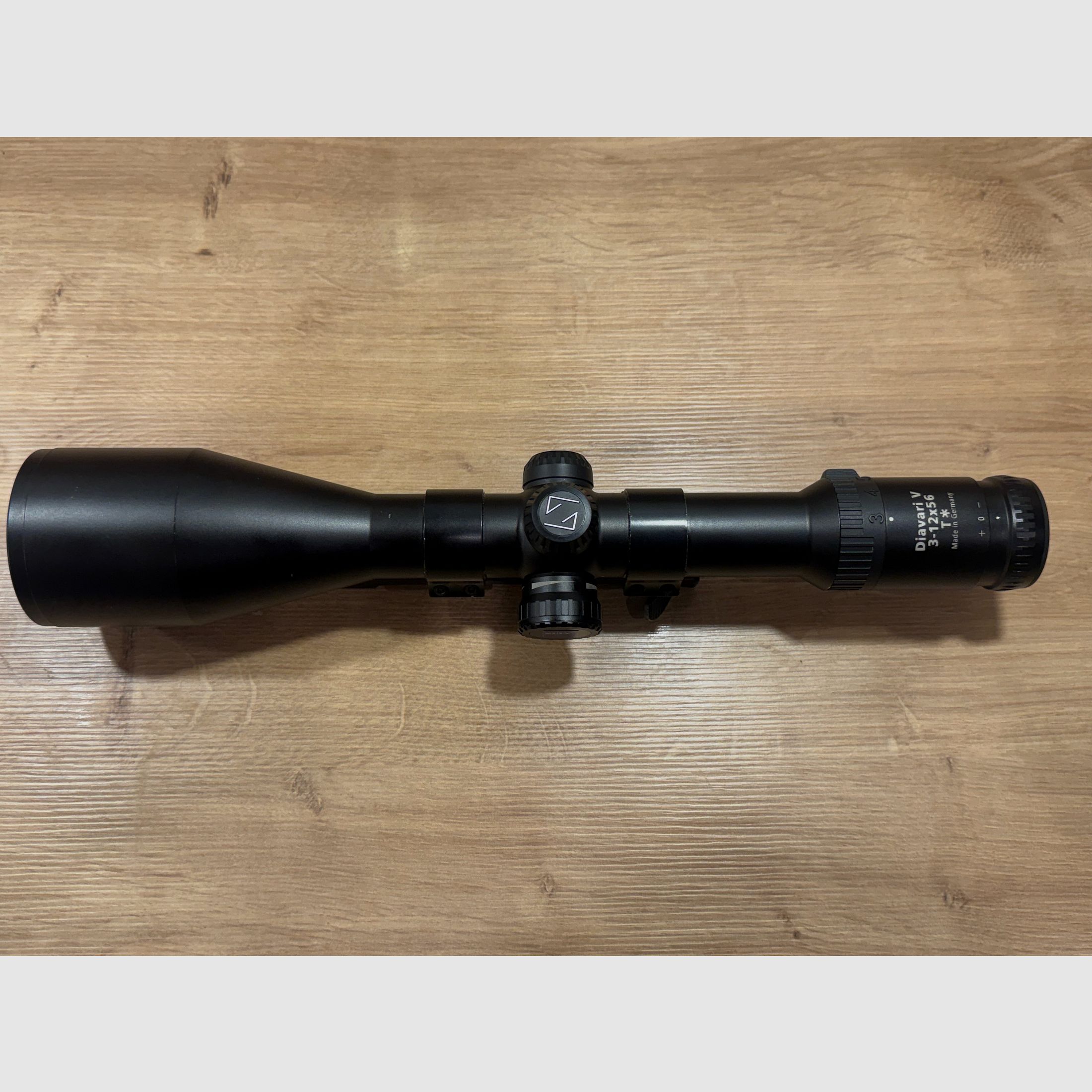 Zeiss Diavari V 3-12x56 T* Leuchtpunkt Brückenschwenkmontage 