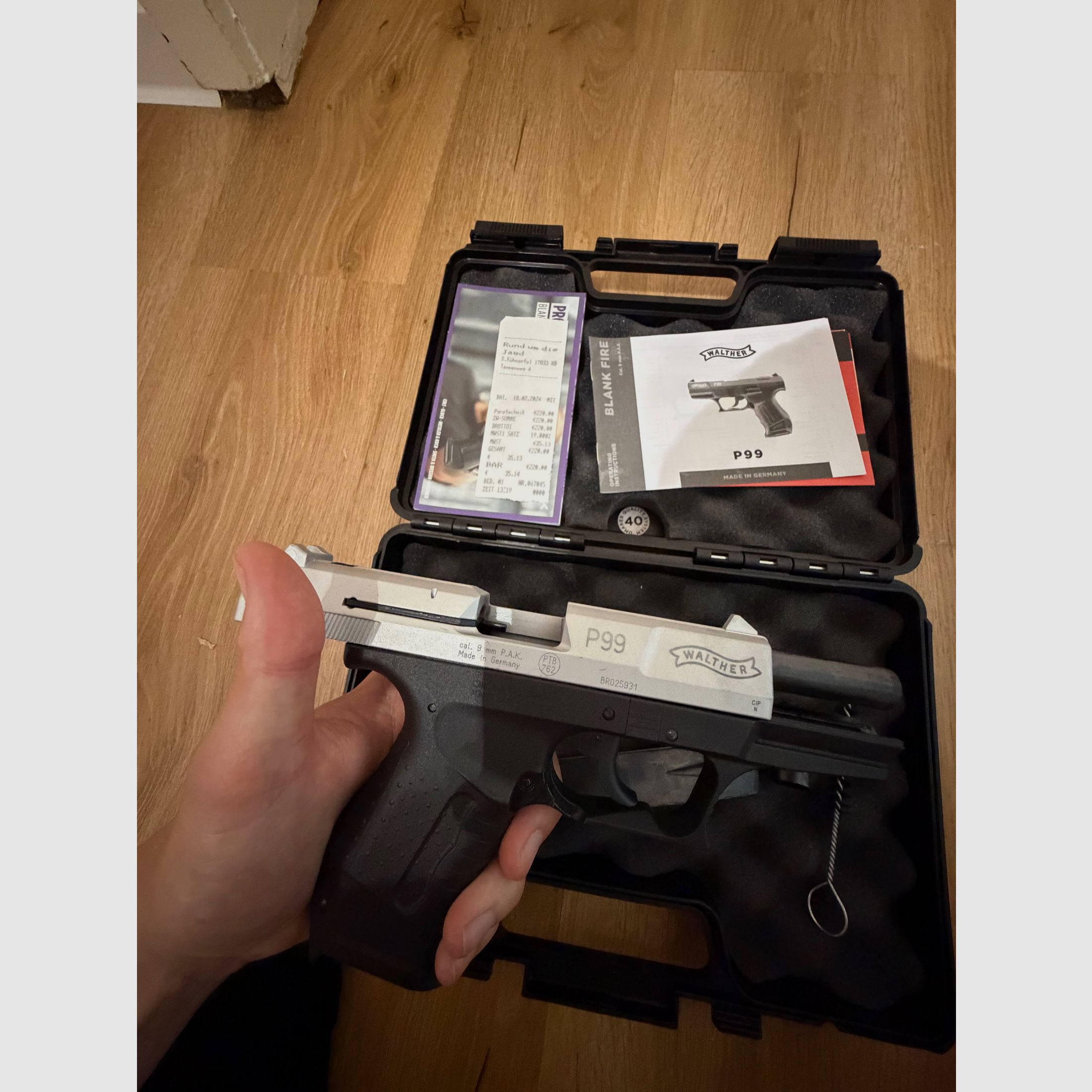 Top-Zustand! Walther P99 9mm P.A.K. (Umarex) – Ungeschossen & OVP mit Beleg