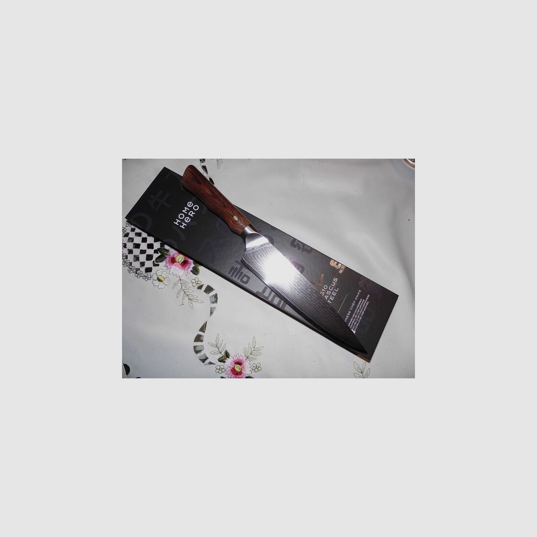 ANGEBOT::: JAPAN-KOCH-DAMASTMESSER-20cm ,67 Lagen,Heft:Palisanderholz NEU!
