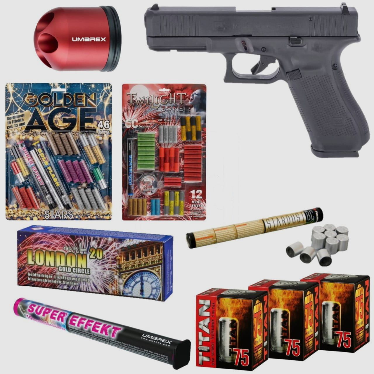 Schreckschuss Feuerwerk Bundle Glock 17 Gen 5