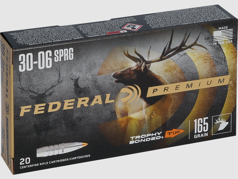 Patronen Federal Premium Geschoss Trophy Bonded Tip Kaliber 30-06 Sprg, Bild 2 von 10
