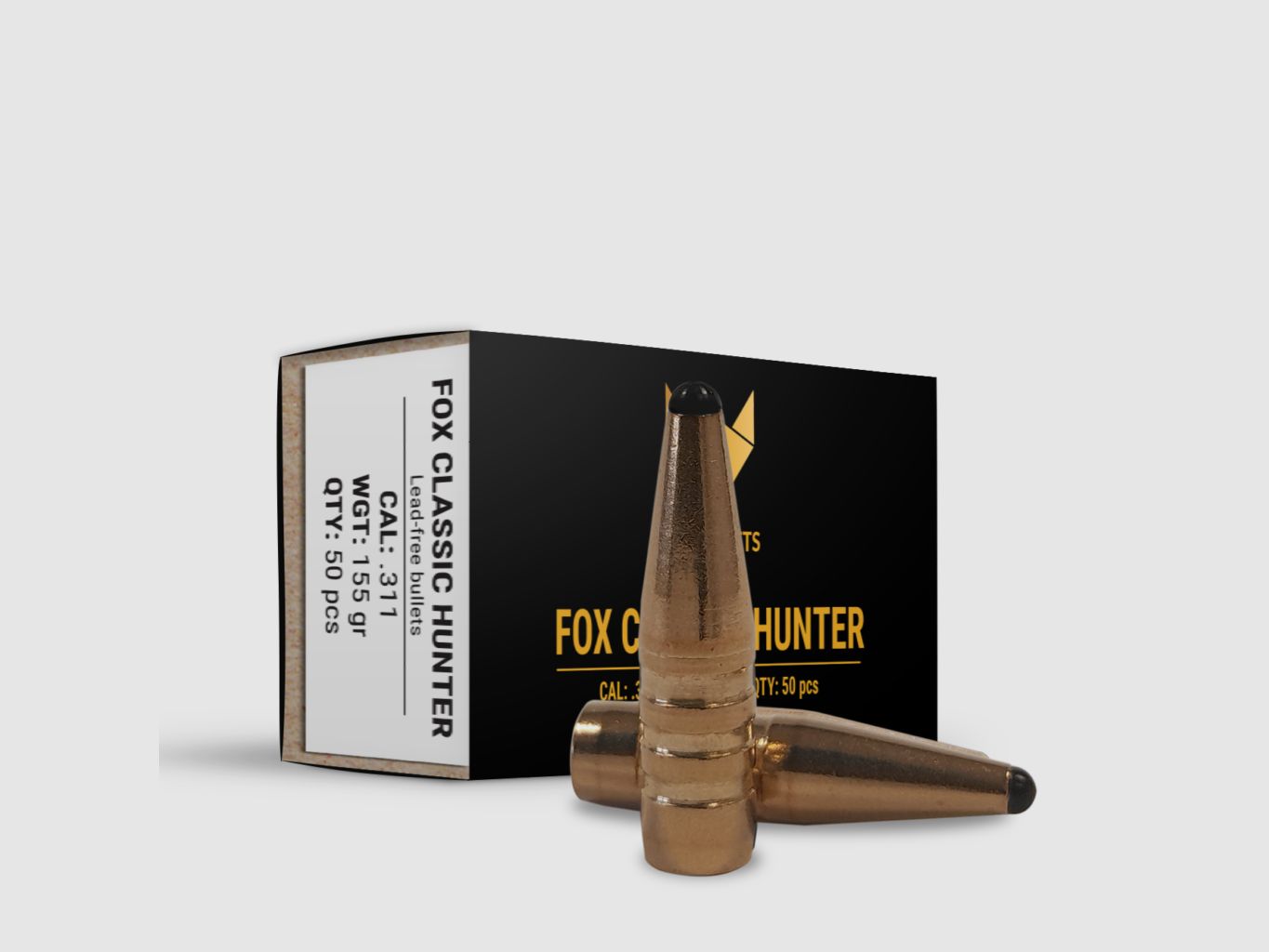 Fox Bullets Classic Hunter .311 10,0 g / 155 gr bleifreie Geschosse – 50 Stück