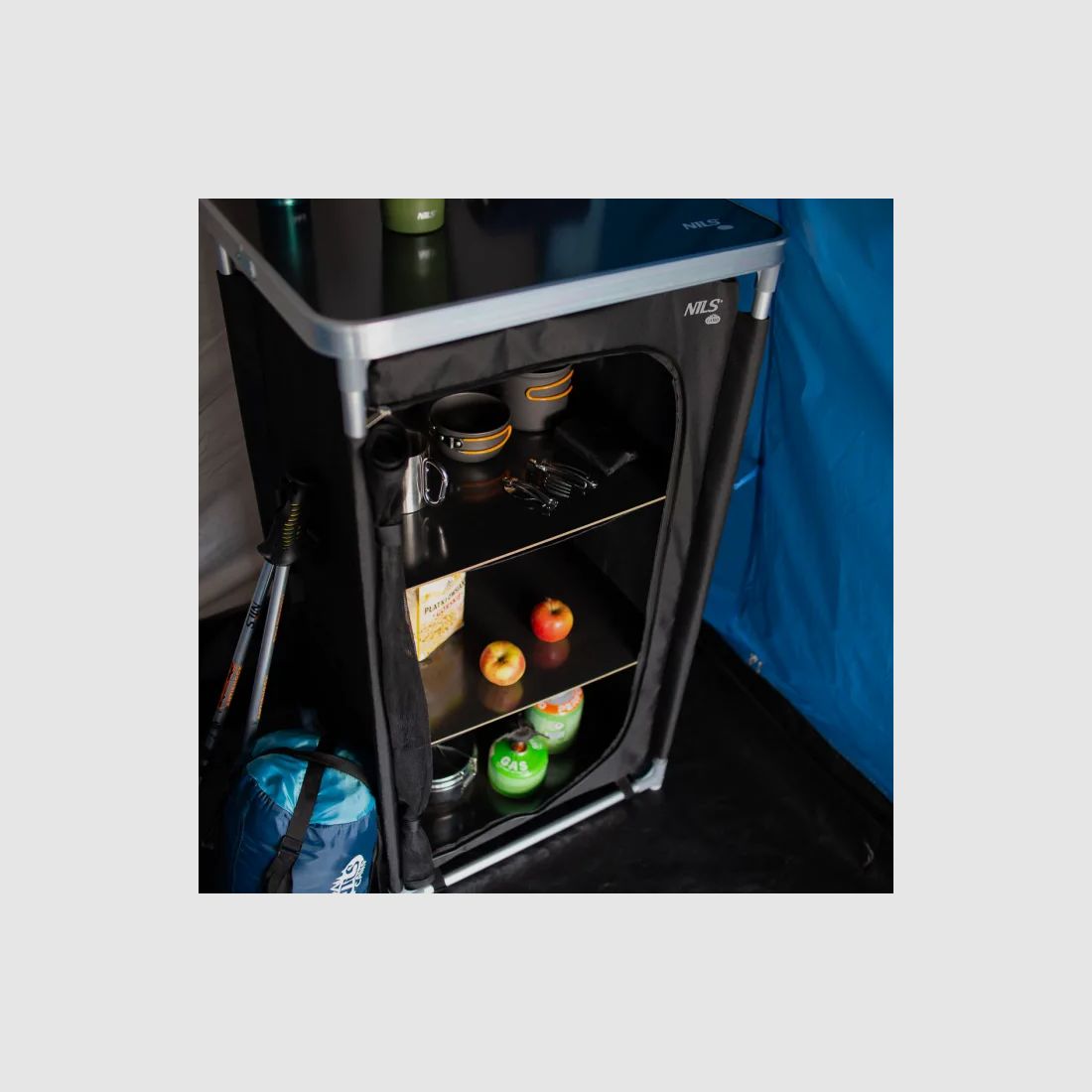 NC3036 Campingschrank mit Platte Nils Camp