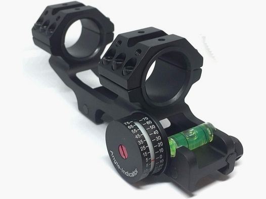 Blokmontage voor 25,4 / 30 mm met geïntegreerde hellingsmeter en libelle, Weaver-Picatinny-rail