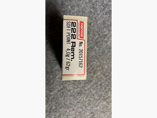 Munition Norma Small Game 222 Rem.