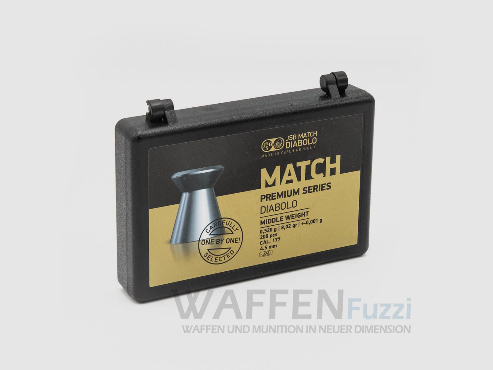 JSB Premium Match Diabolo kaliber 4,5 mm płaska głowa 0,52 g