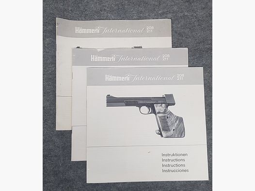 Hämmerli  Mod. 150  208  215  280  Beschreibung Bedienungsanleitung Luftpistole Luftgewehr KK Gewehr Co2 Pistole siehe Beschreibung. Preis ab