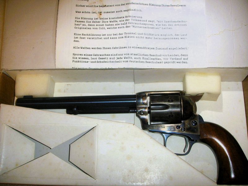 Westernrevolver 7,5" Hege Uberti Mod. Army 1873 Topzustand, neuw. u. ungeschossen, OVP nummerngleich