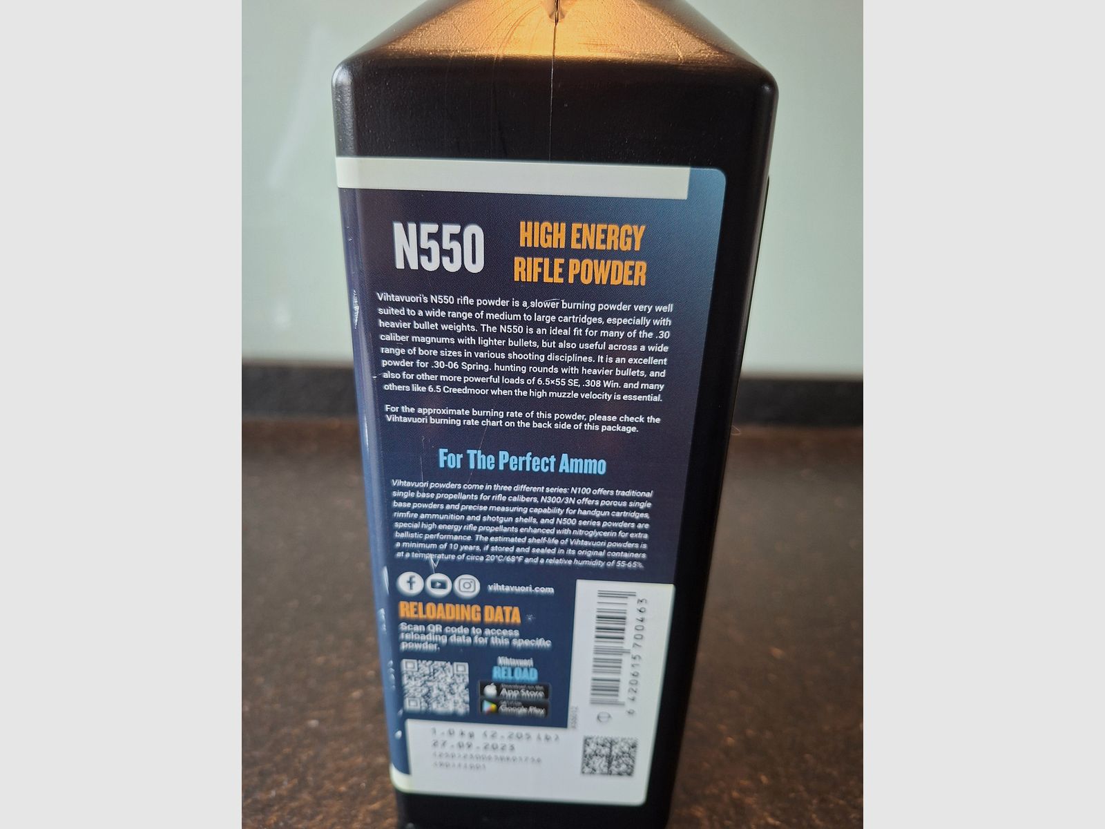 Vihtavuori N550 prochowy 600 gr.