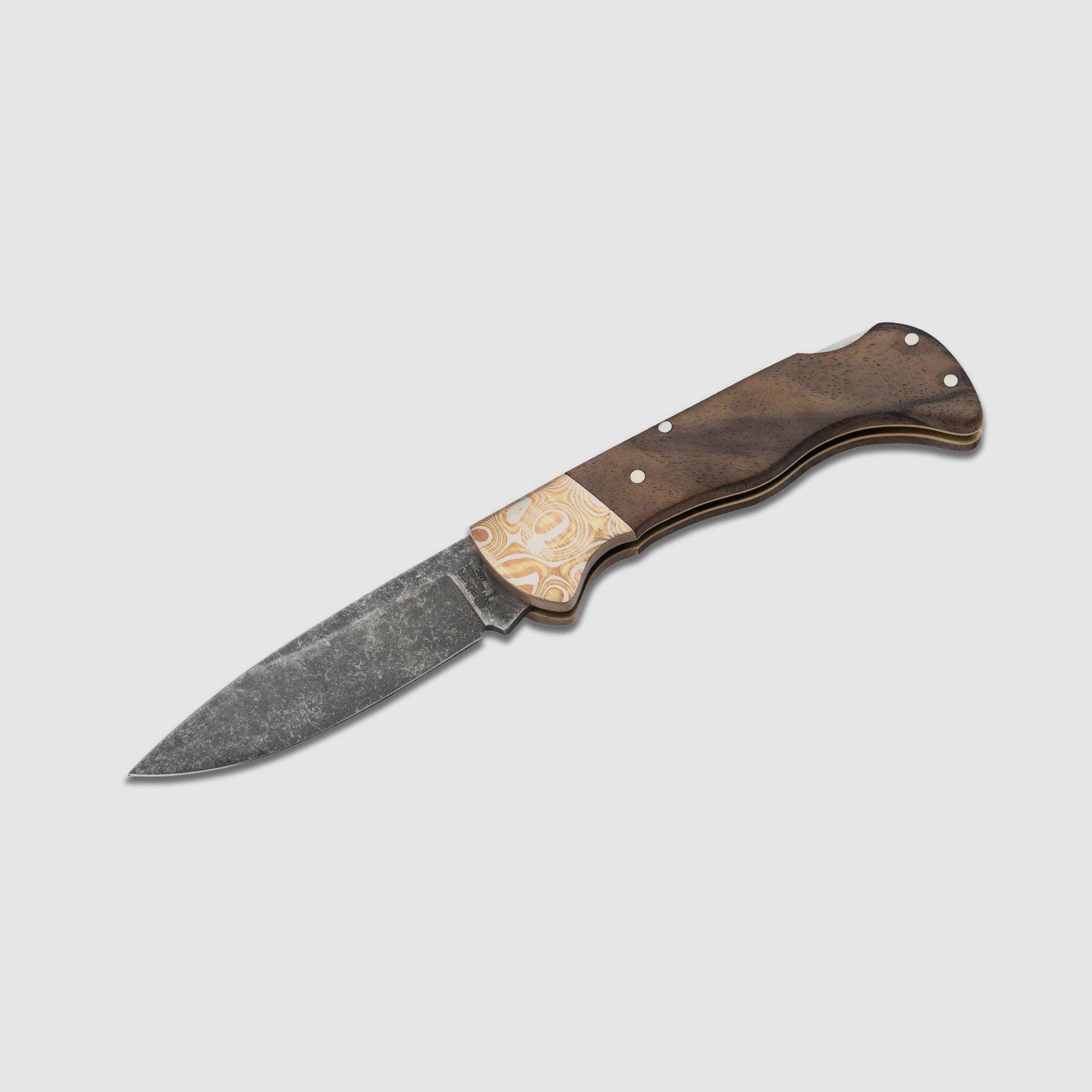 Folding Hunter Mokume Walnuss Black Stonewash | 96551