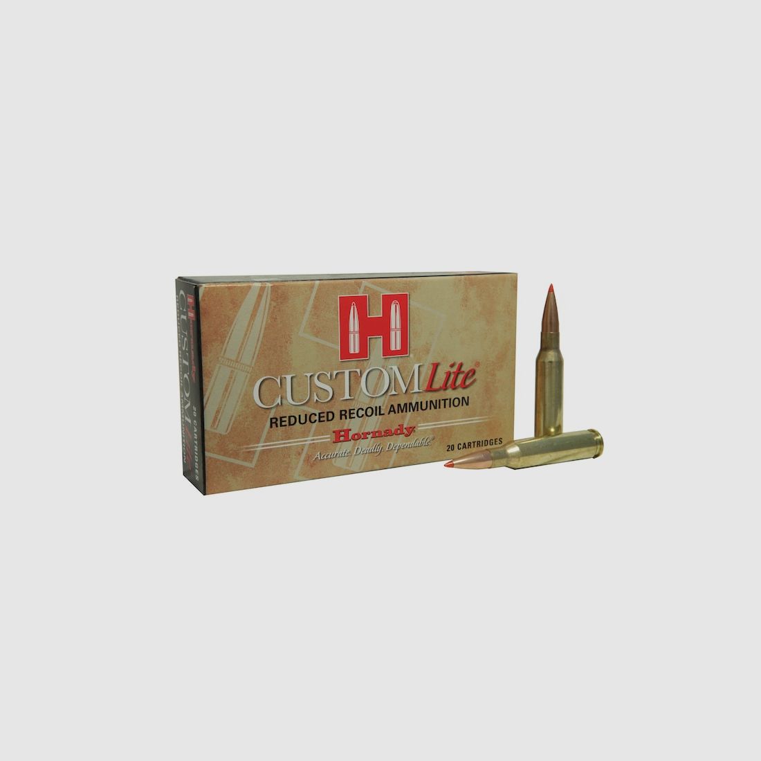 Hornady Custom Lite 7mm-08 Rem. 120GR SST 20 Patronen