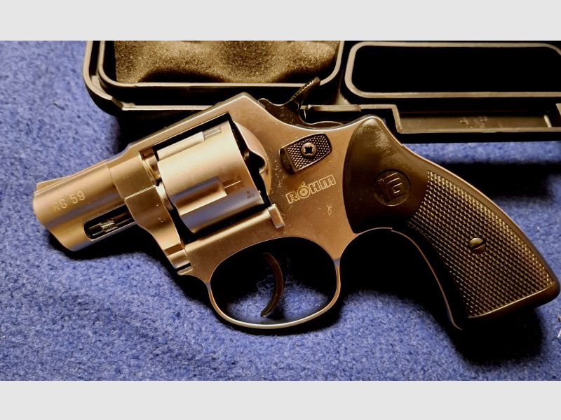 Röhm RG 59 Schreckschuss Revolver Nickel  9 mm R.K. (PTB 735) 