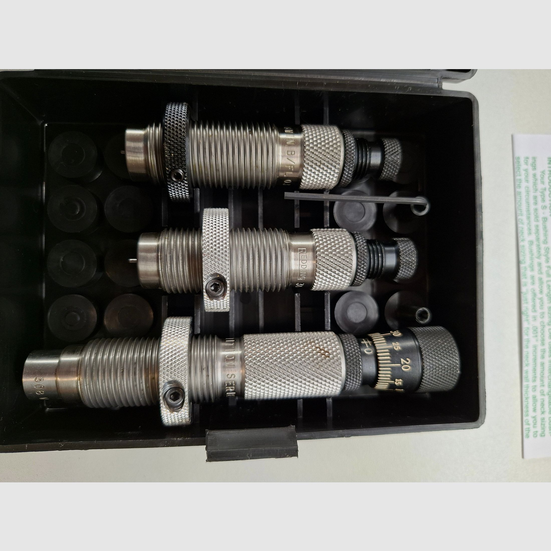 Redding Typ S Elite Bushing Die Set 308 Win. Set di matrici come nuovo