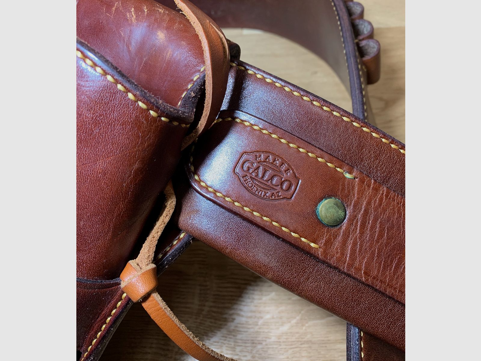 Galco Trail Boss Westerngürtel Holster Colt SAA, Ruger Vaquero, OHNE Revolver, OHNE Patronen 
