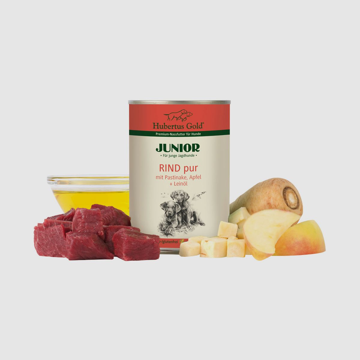 HUBERTUS GOLD Junior Rind pur mit Pastinaken und Apfel 400g