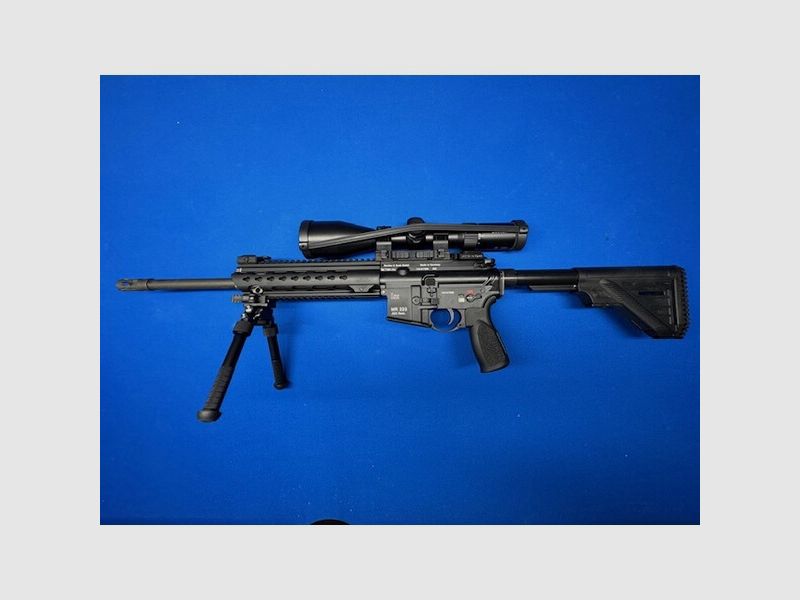 HK MR 223 Rem Lauflänge 16,5'' incl. Optic Doctor V6 2,5-15x56/R , Zweibein, 2. Magazin und Munition