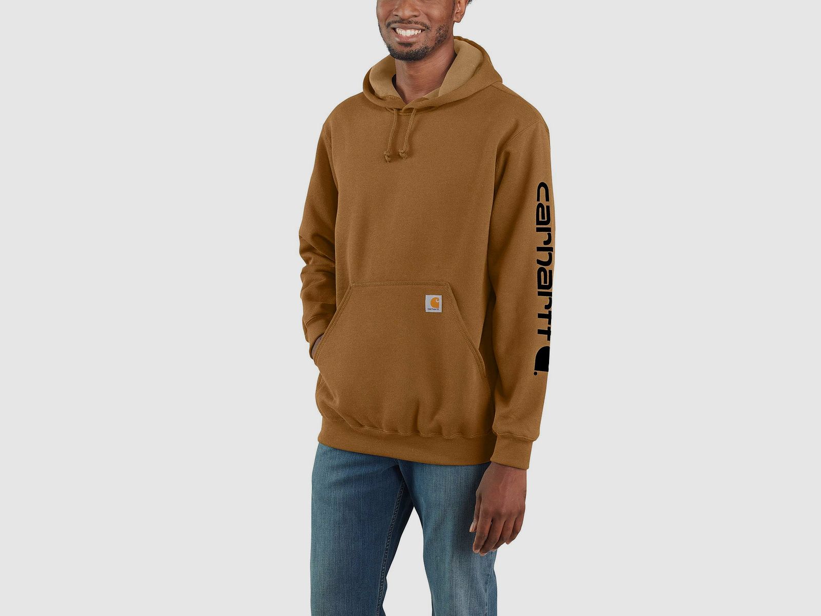 Hoodie Carhartt Sleeve logo Męski Carhartt® Brązowy XL
