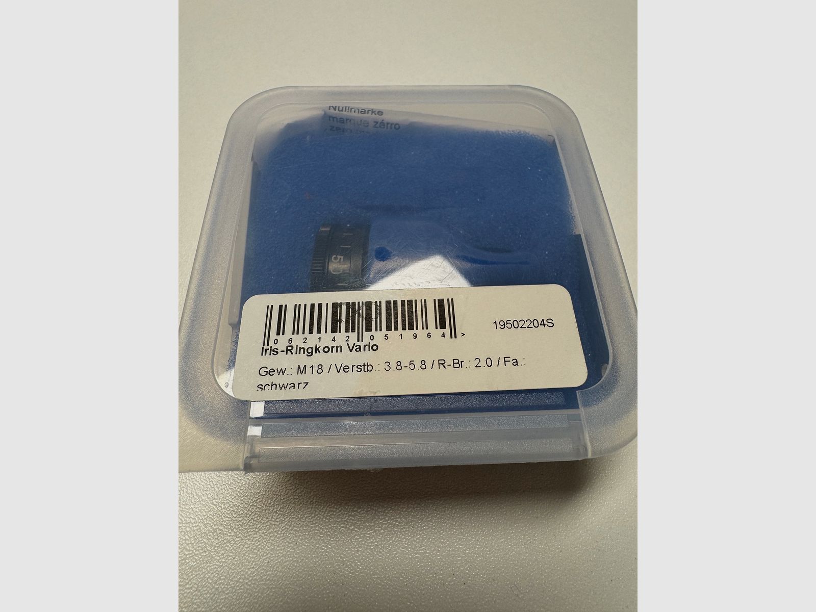 Central adjustable ring sight M18 x 0.5 / 3.8-5.8 / ring width 2mm