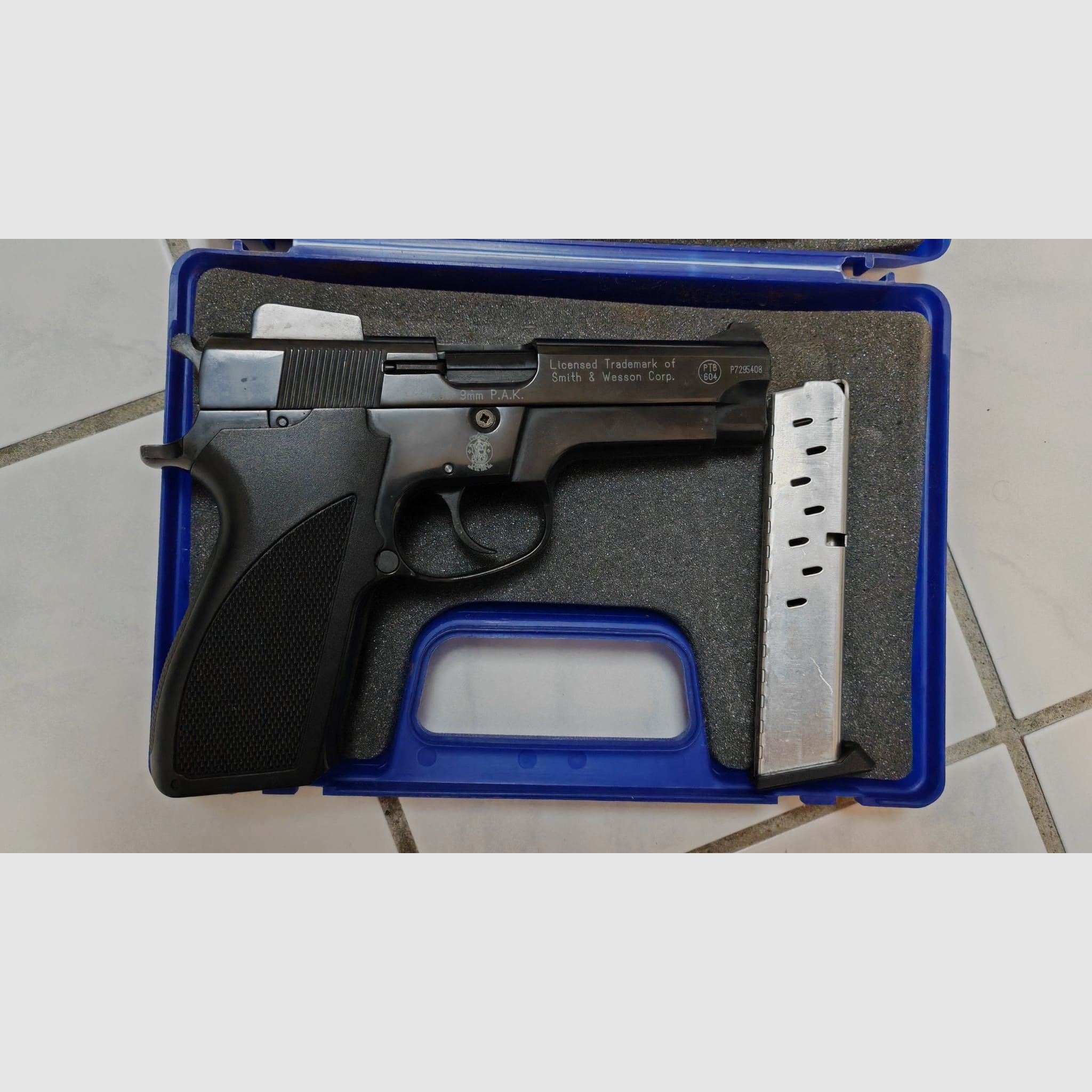 Smith & Wesson Mod. 5904 Schreckschuss Pistole brüniert / gebeizt | Kal. 9mm P.A.K. | PtB 604  | zzgl. div. 9mm Kartuschen erwerbbar