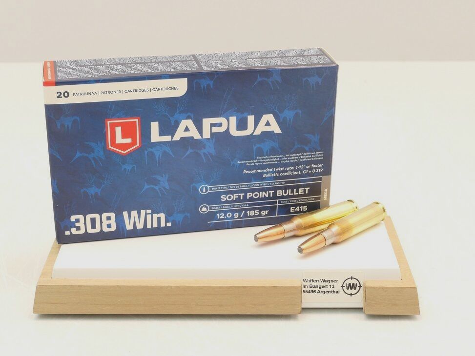 Lapua Mega 12g/185grs à20 .308 Win