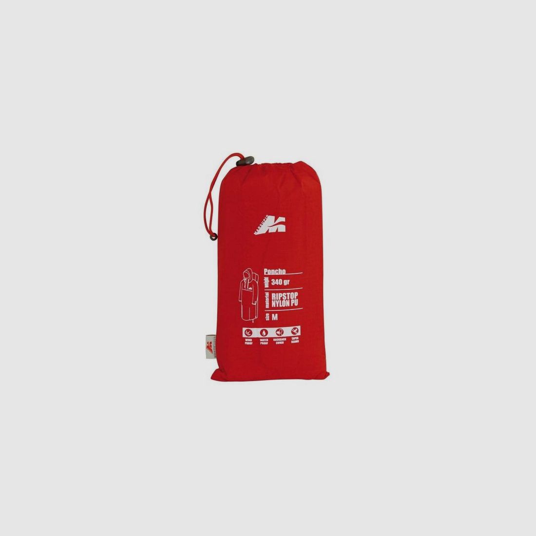 Poncho de Pluie Rouge Marsupio, image 4 sur 4