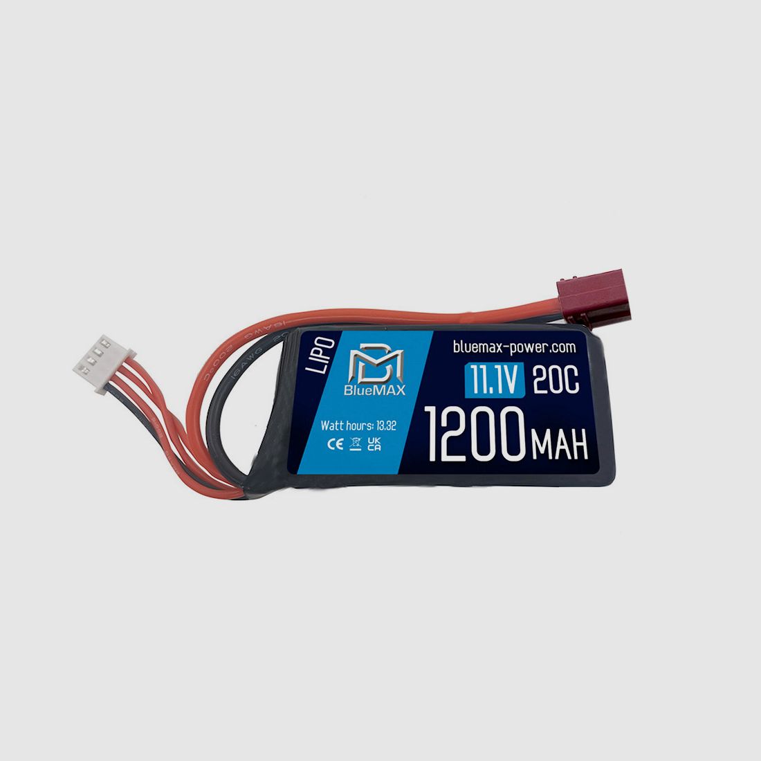 BlueMAX LiPo 11,1V 1200mAh 20/40C PEQ-type