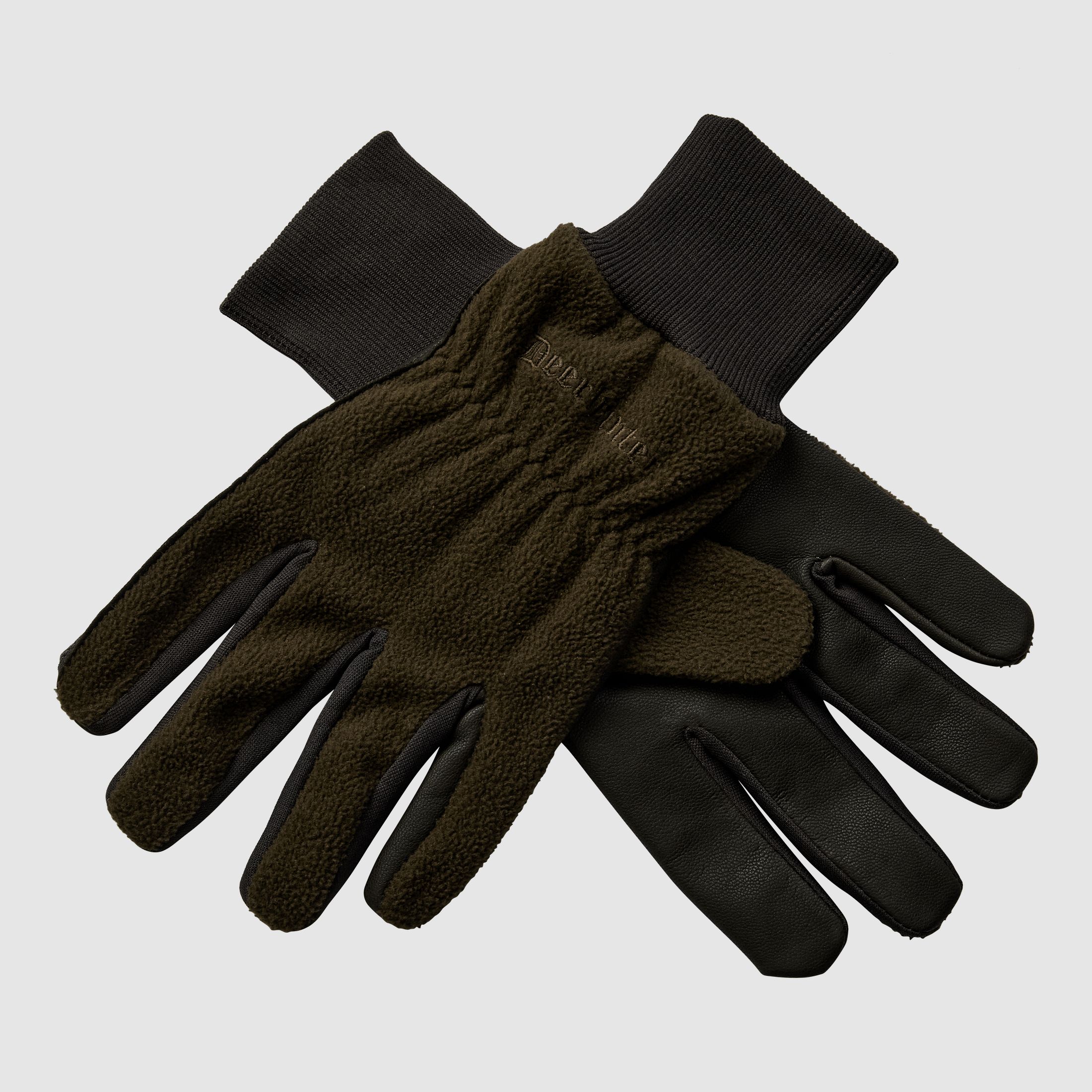 Fleecehandschuhe mit Leder - Art Green – Größe: 2XL