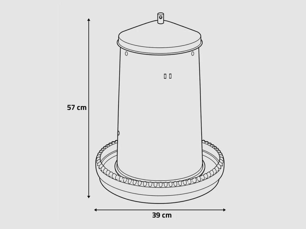 Mangeoire volaille à trémie métal galvanisé 18 kg, image 5 sur 8