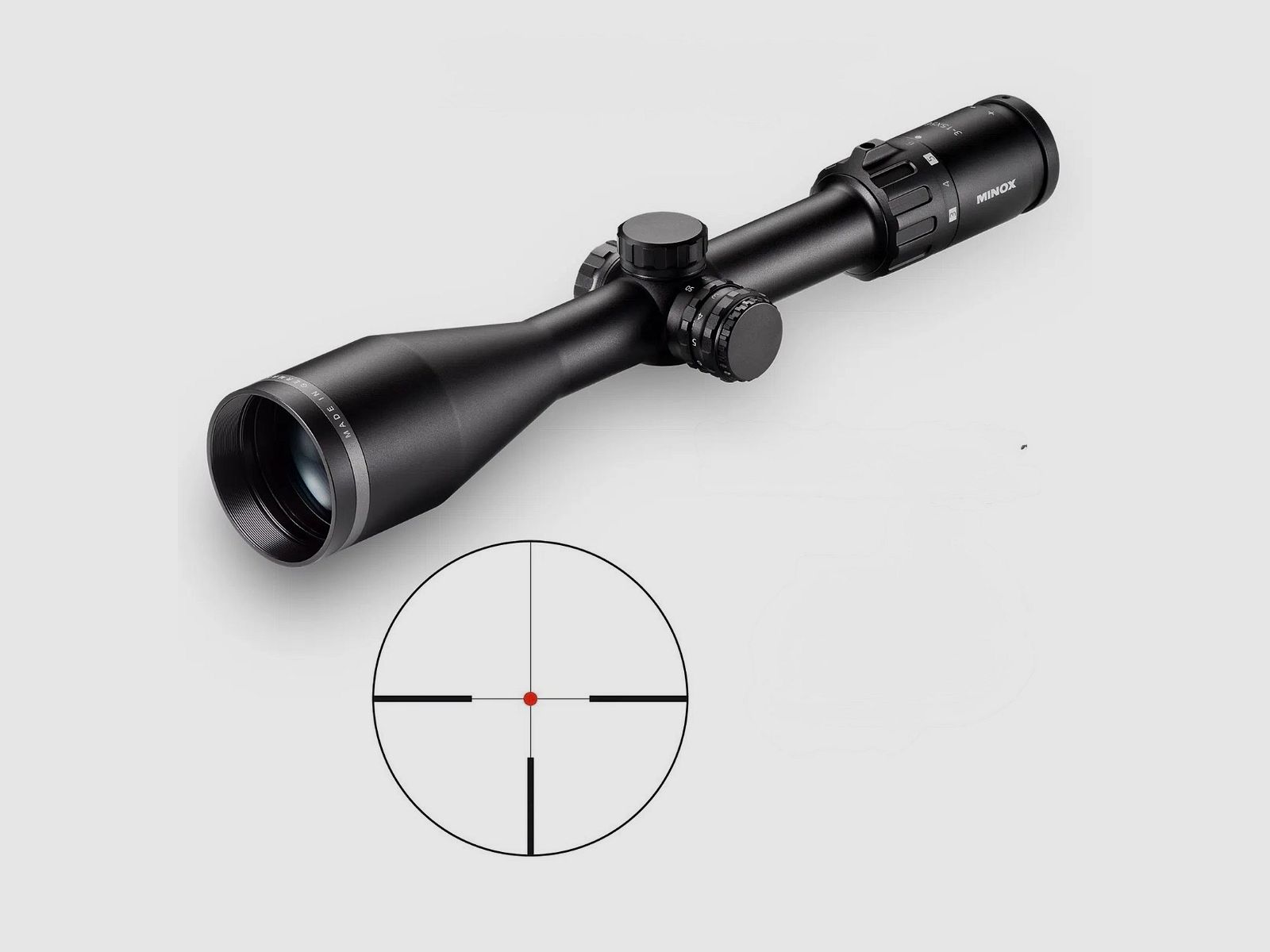 MINOX ZE5i 3-15x56 illuminated reticle Minox ZE5i, riflescope hunting, illuminated reticle, 3-15x56, hunting optics, stand scope, night hunting riflescope, bright riflescope, hunting accessories, boar hunting optics, roe deer hunting