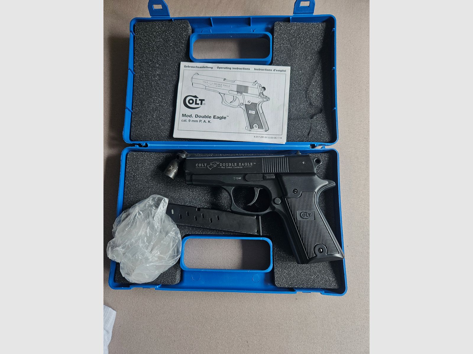 Colt Double Eagle Combat Commander Schreckschusspistole Gaspistole brüniert