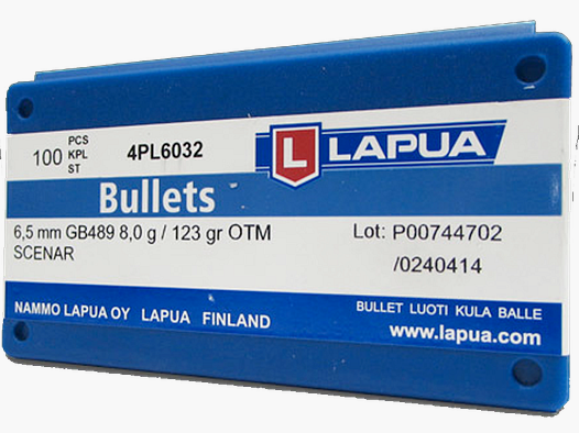 Lapua OTM Scenar 6,5mm 123 Grain 4PL6032 GB489