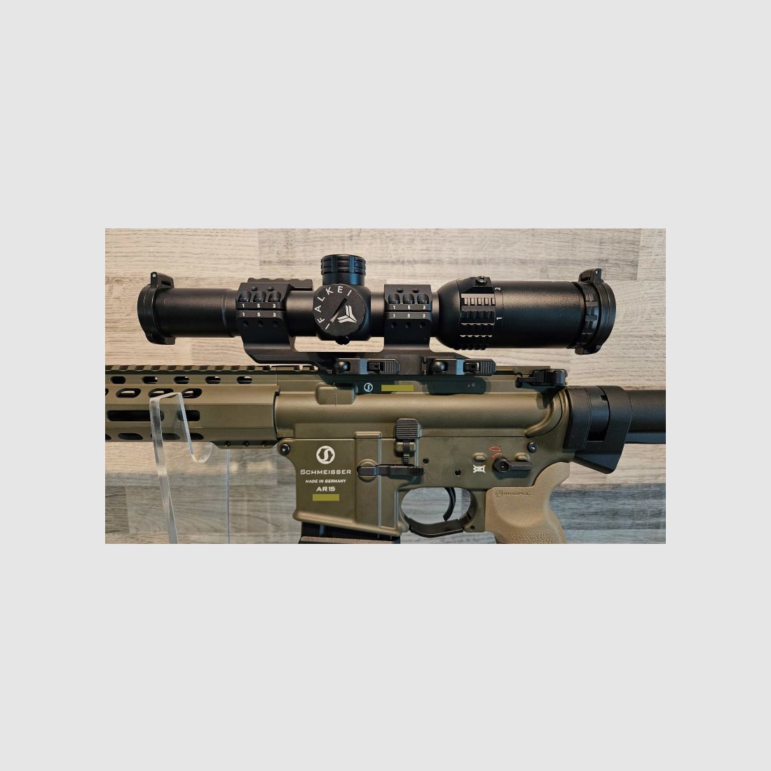 Neuware vom Fachhandel - Schmeisser AR15 M5FL 16,75" OD Green .223Rem - Set mit ZF + Schalldämpfer