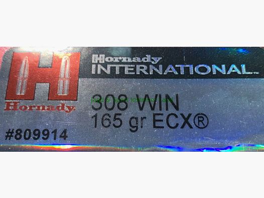 Hornady ECX -bleifrei- 165grs
