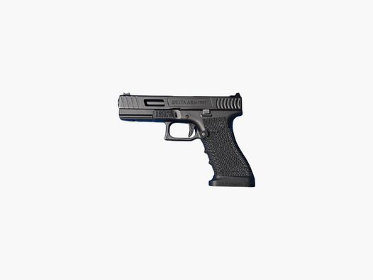 P01 GBB Airsoft Pistole mit Grip Stippling in Schwarz | Delta Armory