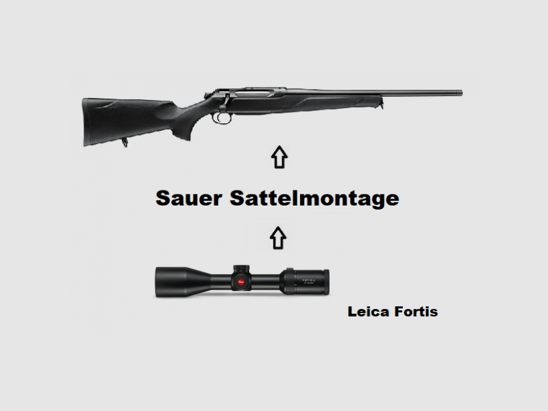 Sauer 505 ErgoMax Black + Leica Fortis + Montage + ... Pack Complet