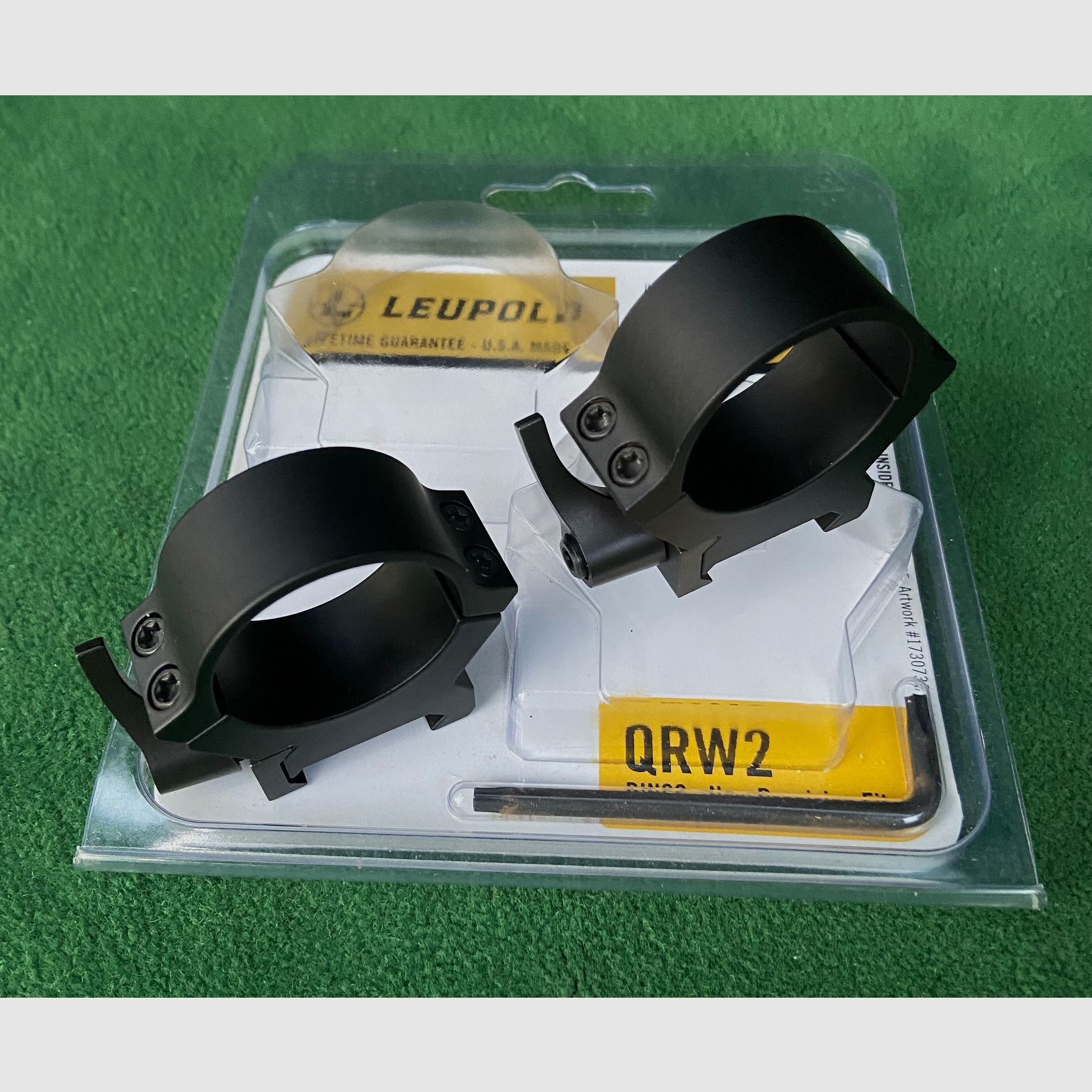 Leupold QRW2 Mounting RINGS 30mm Medium (H=9.13) with quick release lever, steel, matte, zdjęcie 1 z 4