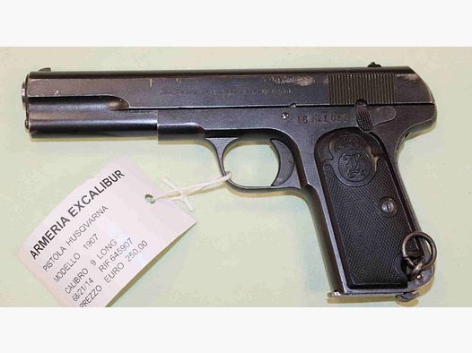 Husqvarna Pistol Model 1907 caliber 9 Long