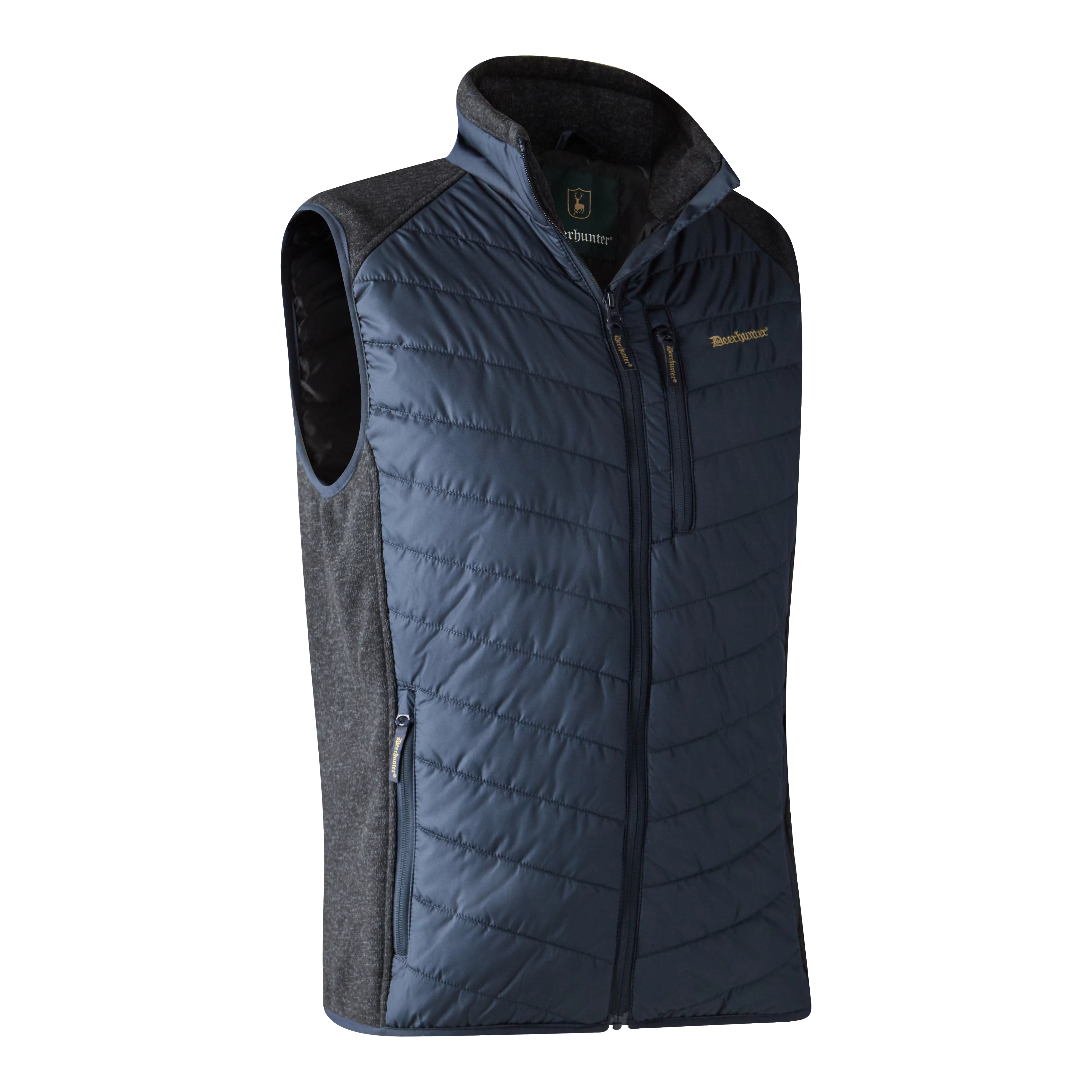 Moor gilet imbottito con maglia - Dark Blue, immagine 4 di 5
