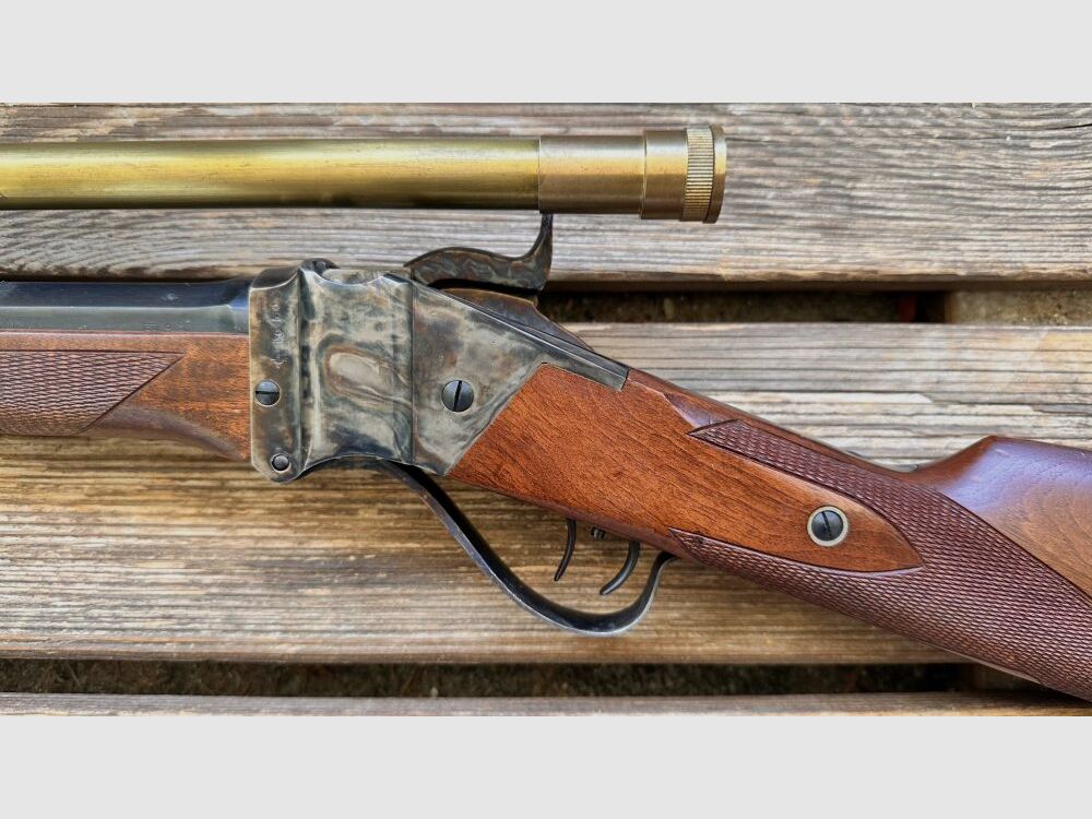 Pedersoli Sharps Sporting Rifle 45 70 met Messingscope Zeldzaam !!! .45-70Gov
