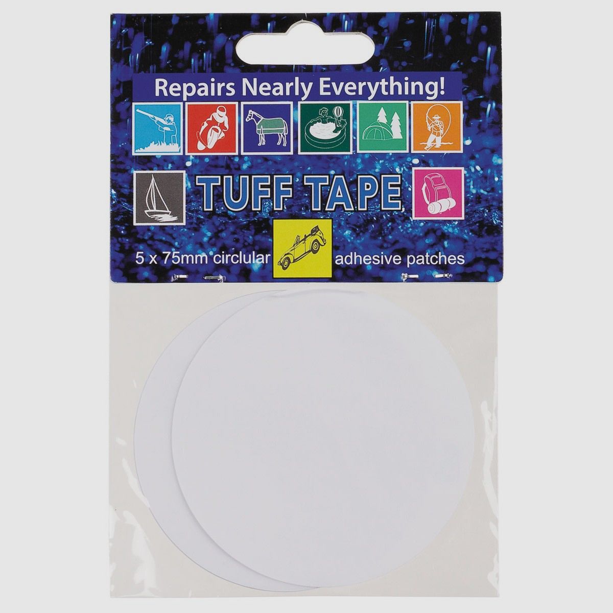 Stormsure Flicken klarsicht, rund, Durchm. 7,5 cm, 5er Pack