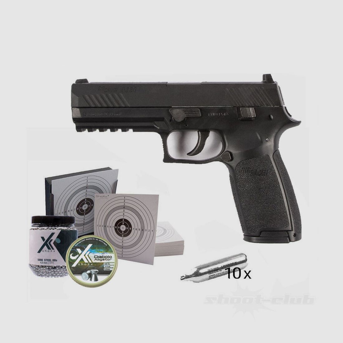 Sig Sauer	 P320 CO2 Pistole Blowback 4,5mm Diabolos / BB KF-Set