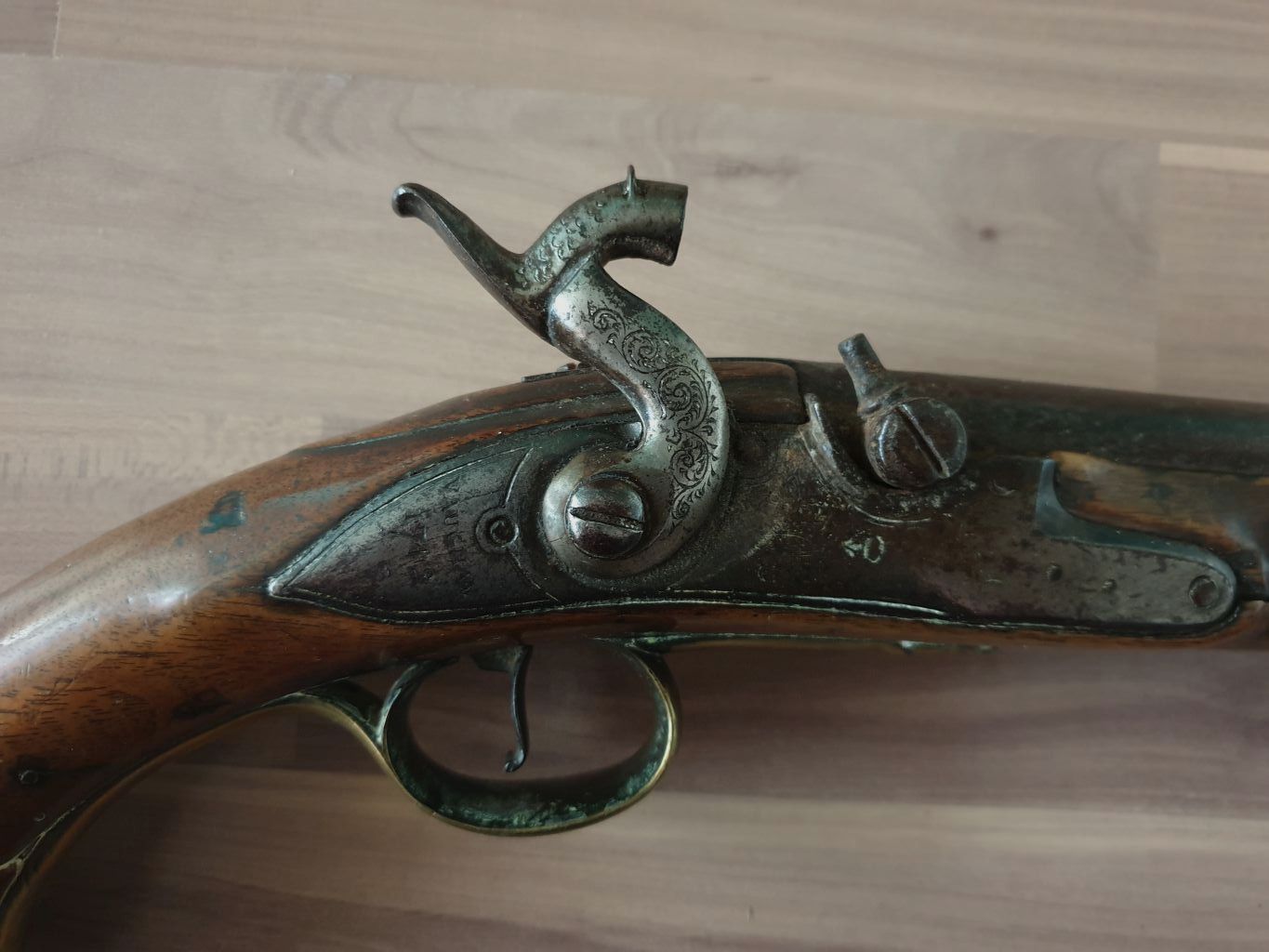 Englische Offizier-Pistole vor 1742