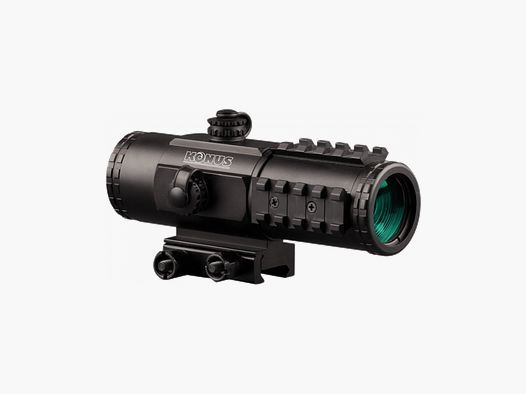 Celownik Konus Sight-Pro PTS2 3x30 z montażem na Weaver i Picatinny w tym z osłonami Flip-Up