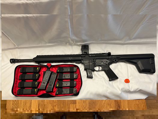 Schmeisser AR15-9L 9 mm Luger + 10 magazines – semi-automatic rifle Cat. B – inherited firearm private sale Vorarlberg