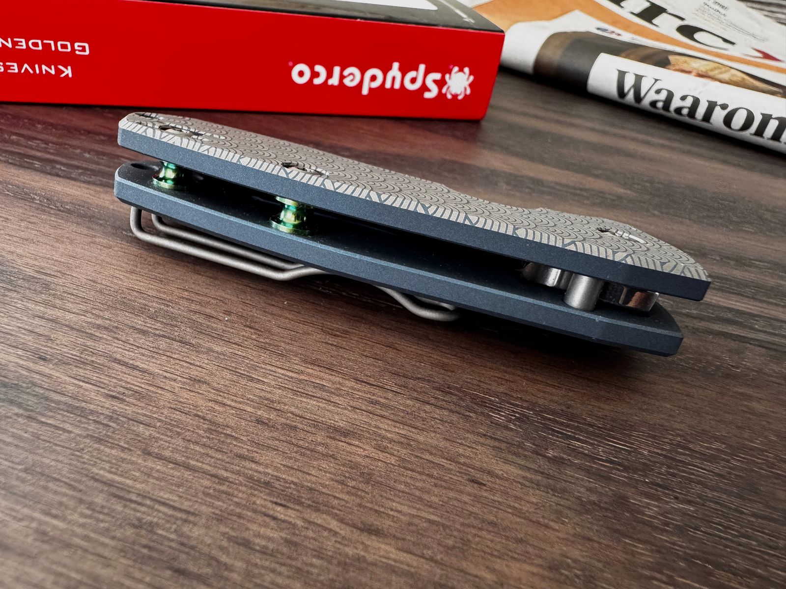 Spyderco Techno 2 EDC Modern Seigaiha Motiv (Exklusiv) Blau