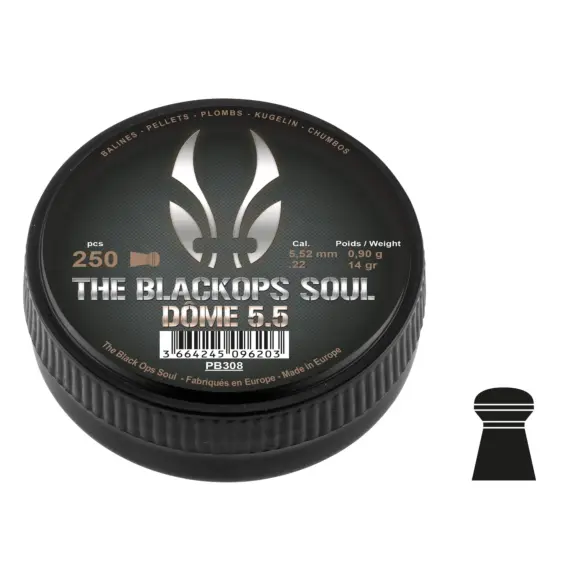 Pellets The Black Ops Soul Dome Caliber 5.5 MM